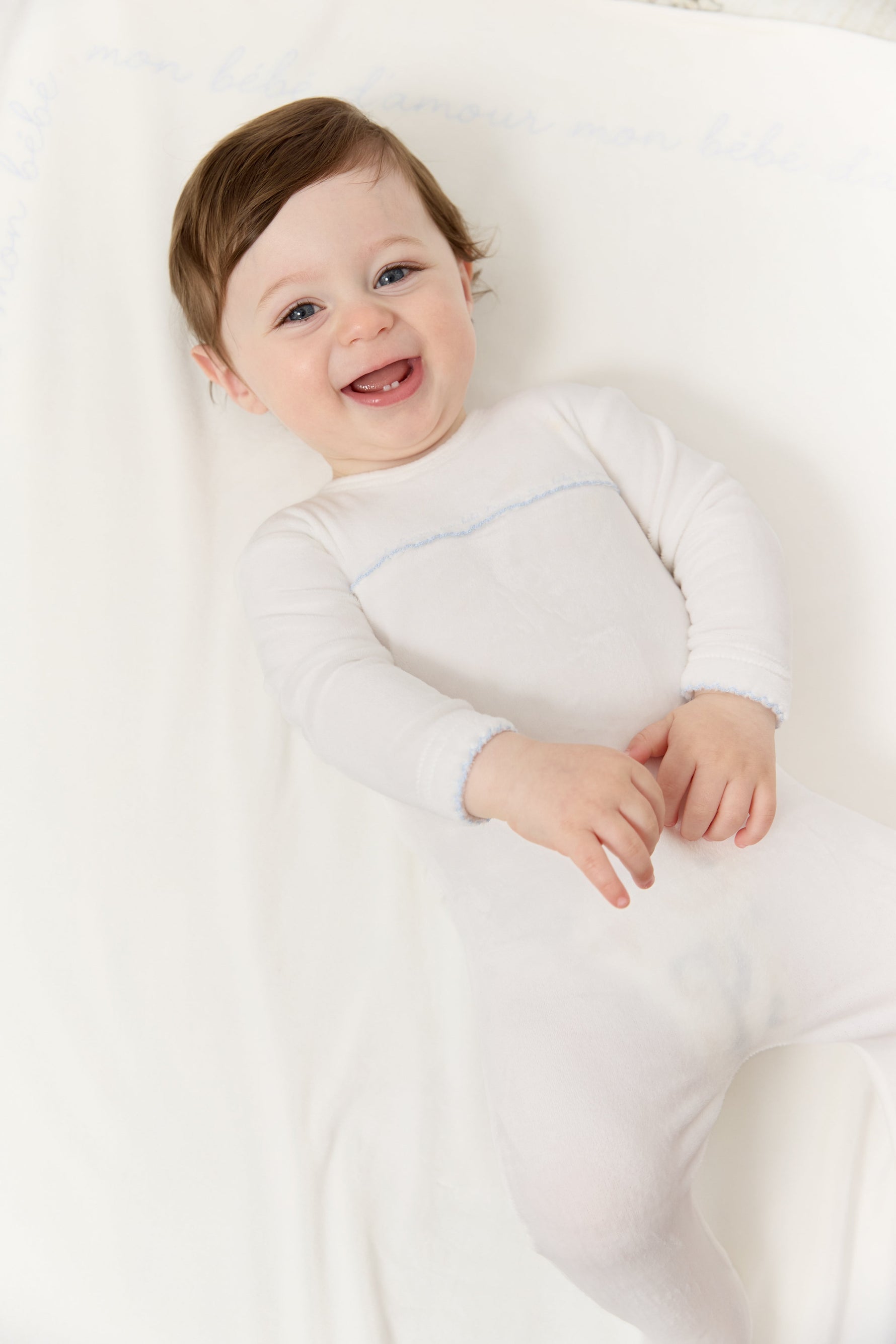 Mon Bebe D'Amour Footie, Hat & Blanket Set - Blue by KIPP™ Collection