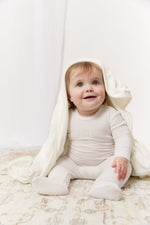 KB Logo Footie, Hat and Blanket Set - White by KIPP™ Collection