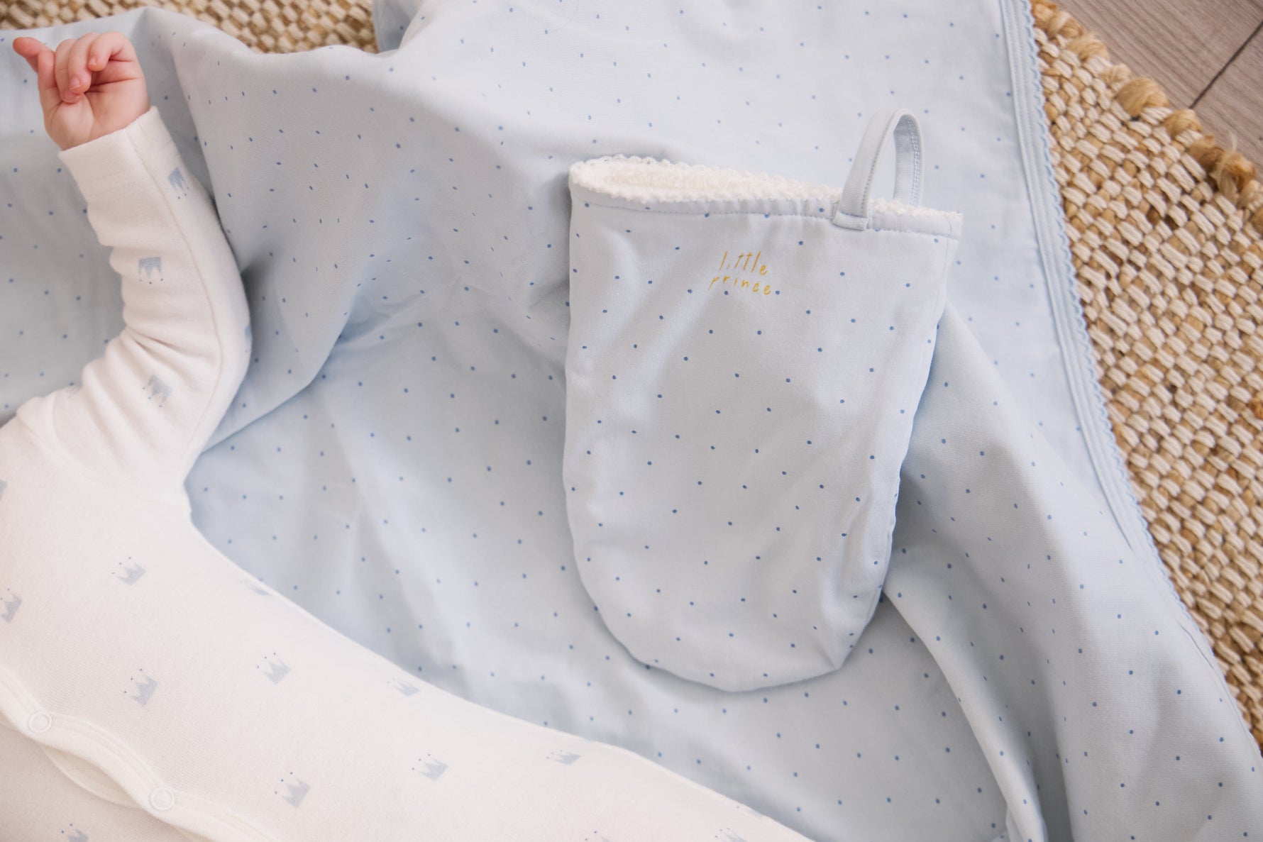 KIPP Collection Hooded Baby Towel and Mitt Set with Crown Embroidery for Babies by KIPP™ Collection at Everetts Place
