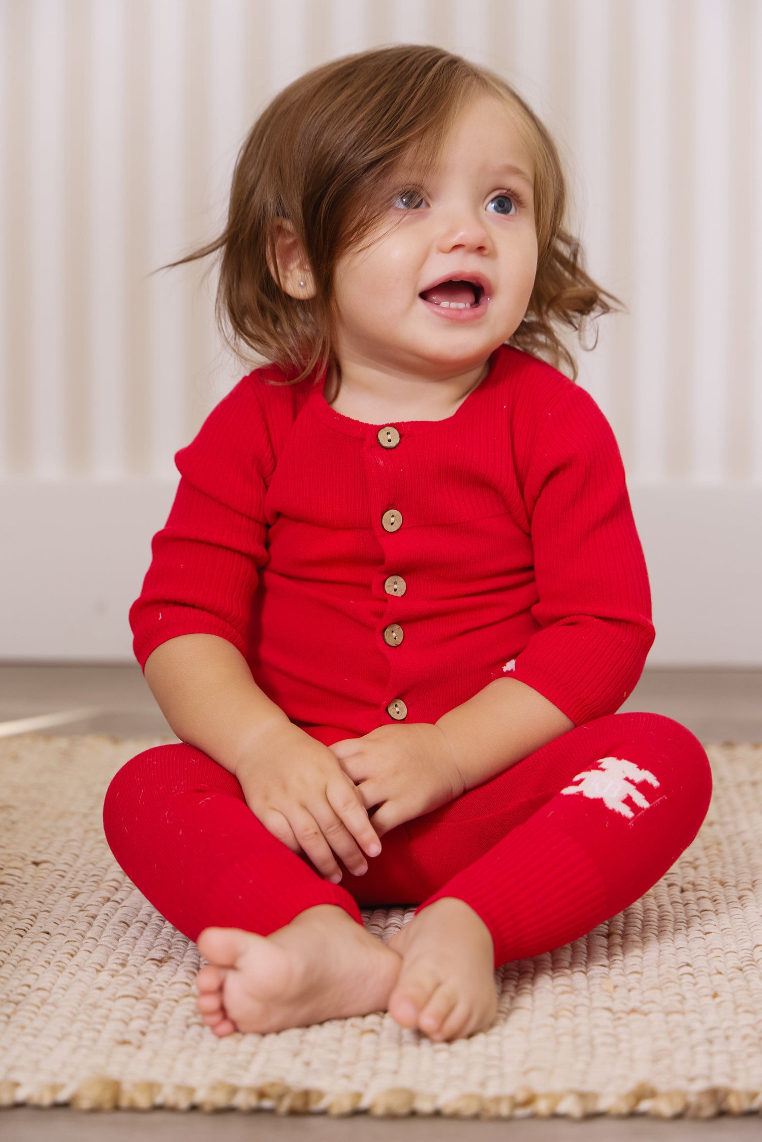 KIPP Collection Teddy Knit Set With Bear Detail For Baby And Toddler