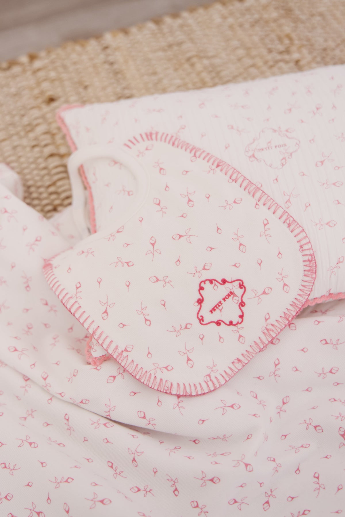 KIPP Collection Baby Bib Floral Print Patch Detail Snap Closure For Babies by KIPP™ Collection at Everetts Place