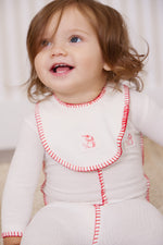 KIPP Collection Baby Bib Color Stitch Patch Detail And Snap Closure For Babies by KIPP™ Collection at Everetts Place