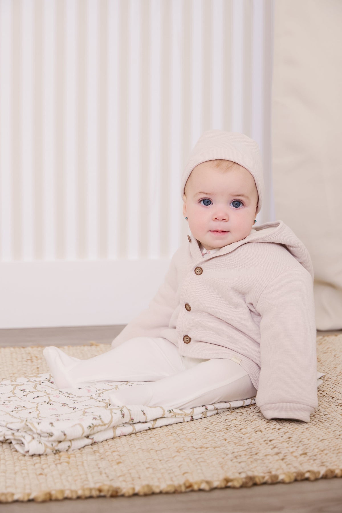KIPP Collection Knitted Hooded Jacket With Button Detail For Baby And Toddler by KIPP™ Collection at Everetts Place