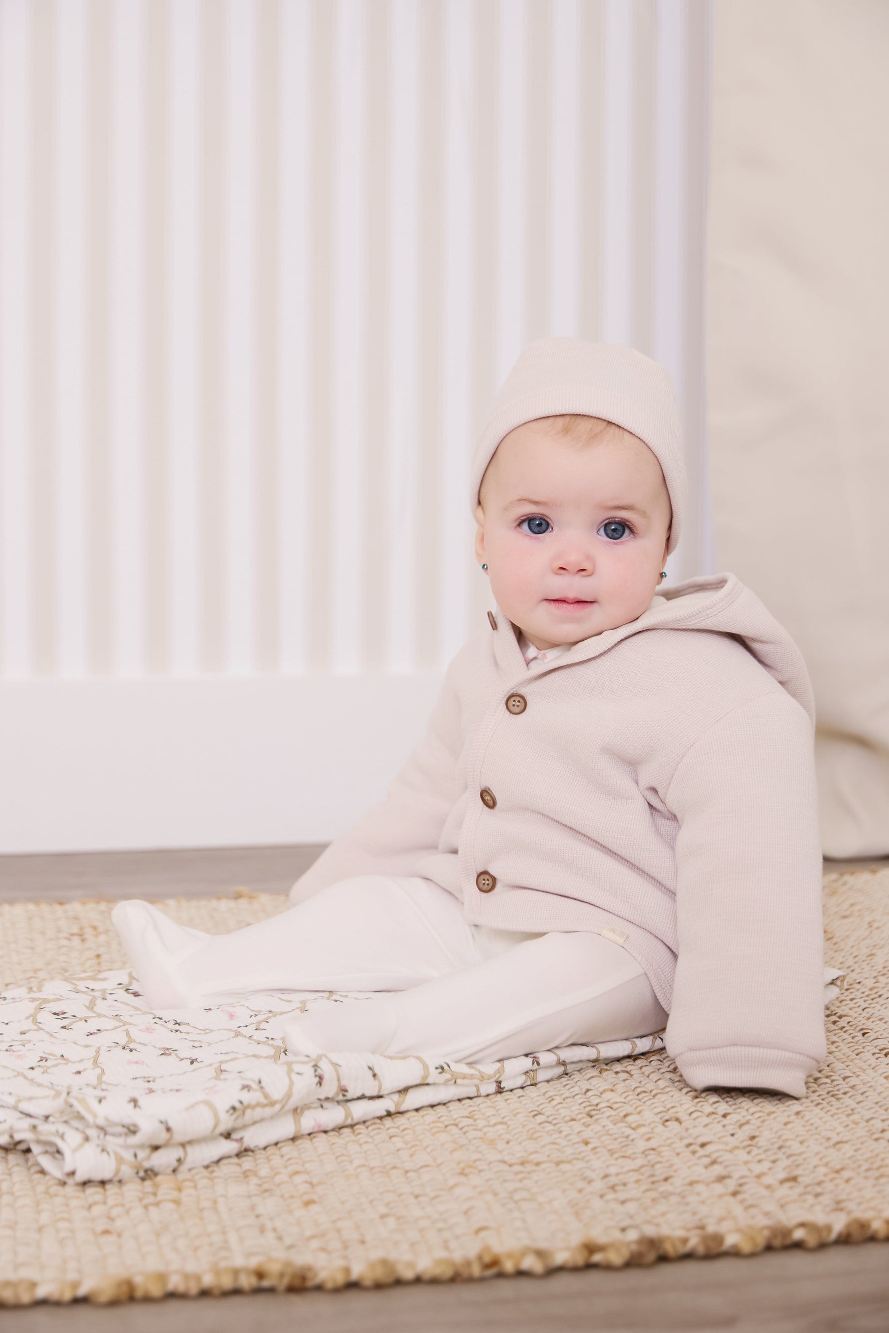 KIPP Collection Knitted Hooded Jacket With Button Detail For Baby And Toddler by KIPP™ Collection at Everetts Place