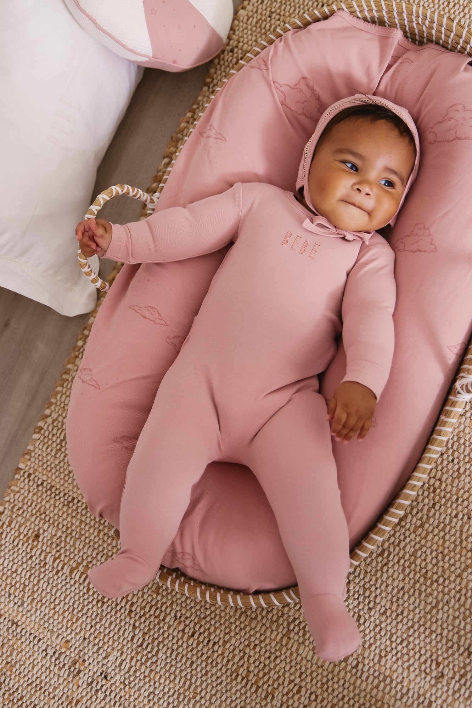 KIPP Collection Footie and Hat Set with Bebe Embroidery for Baby Girls by KIPP™ Collection at Everetts Place