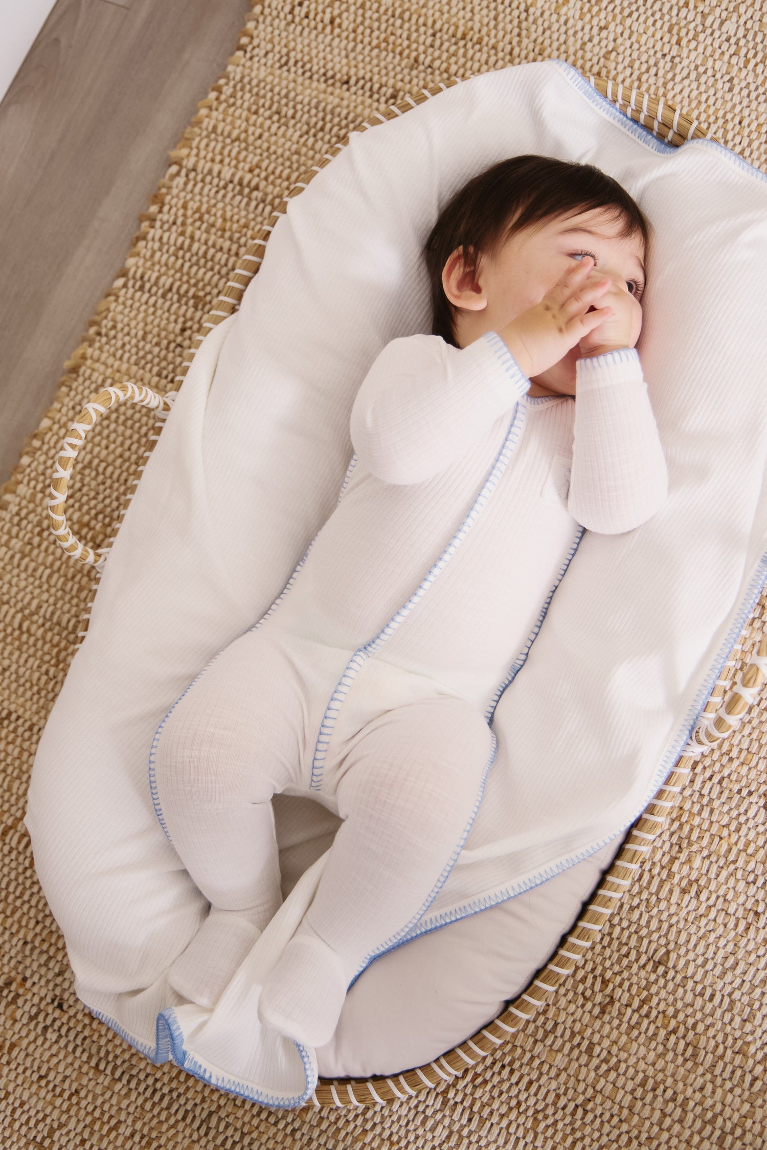 KIPP Collection Ribbed Baby Footie 3Piece Set With Patch Detail And Matching Hat by KIPP™ Collection at Everetts Place