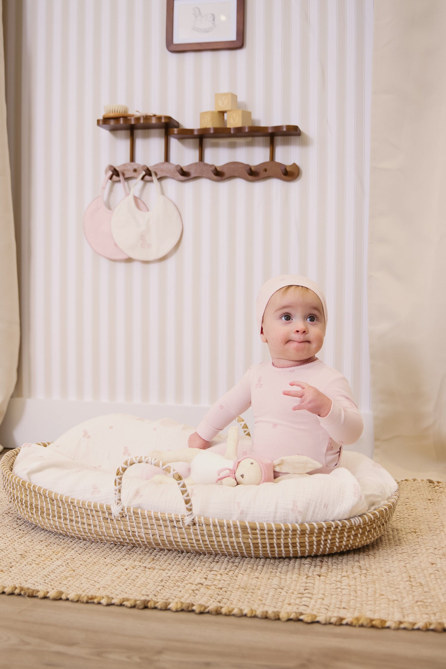 KIPP Collection Swaddle With Textured Building Block Print For Babies
