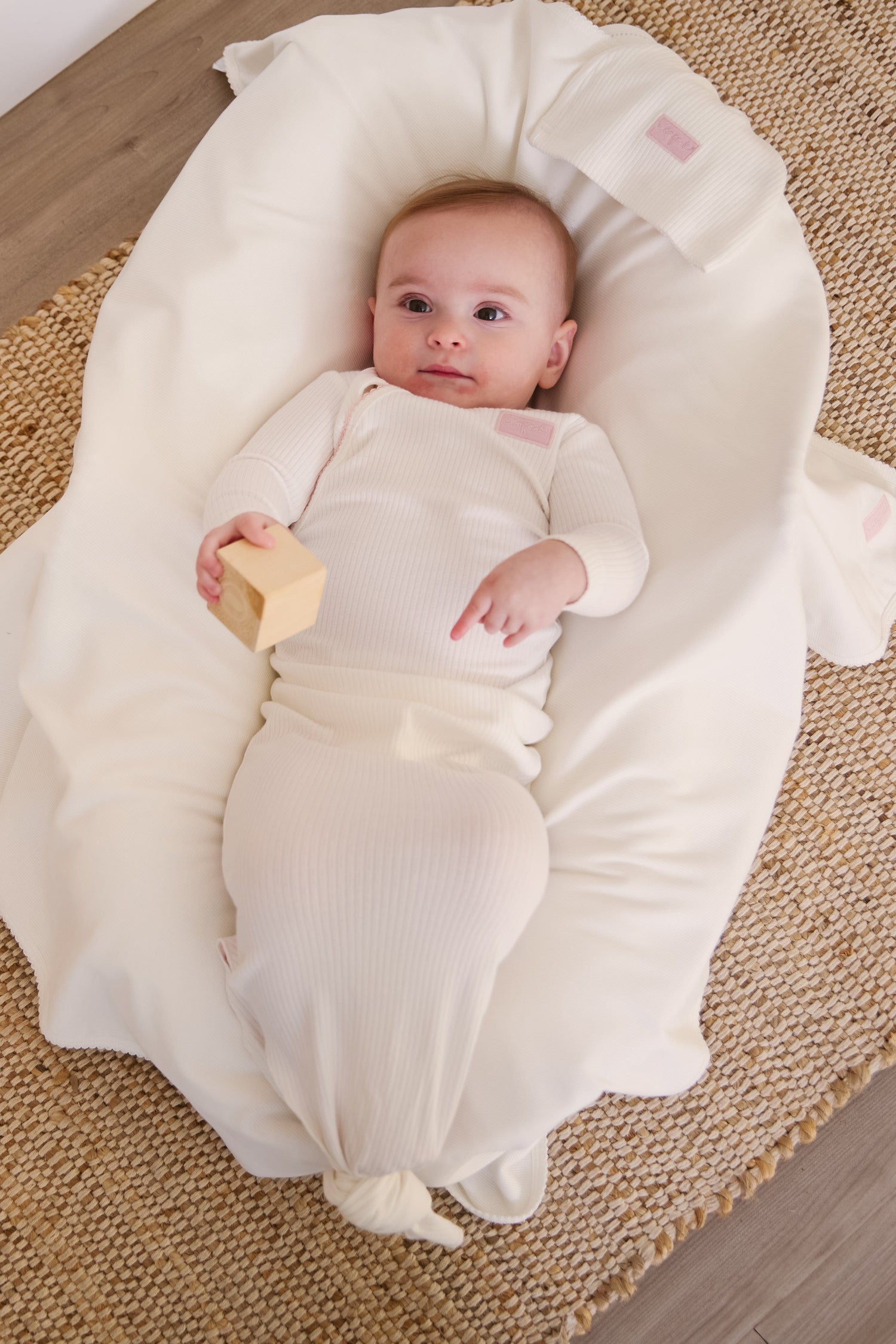 KIPP Collection Knotted Gown Set with Wrap and Burp Cloth for Newborns by KIPP™ Collection at Everetts Place