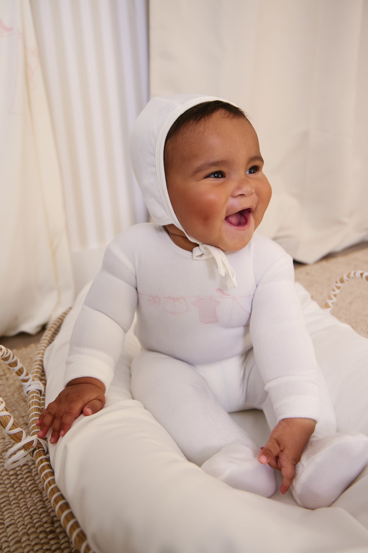 KIPP Collection Footie and Hat Set Velour Pink for Newborns