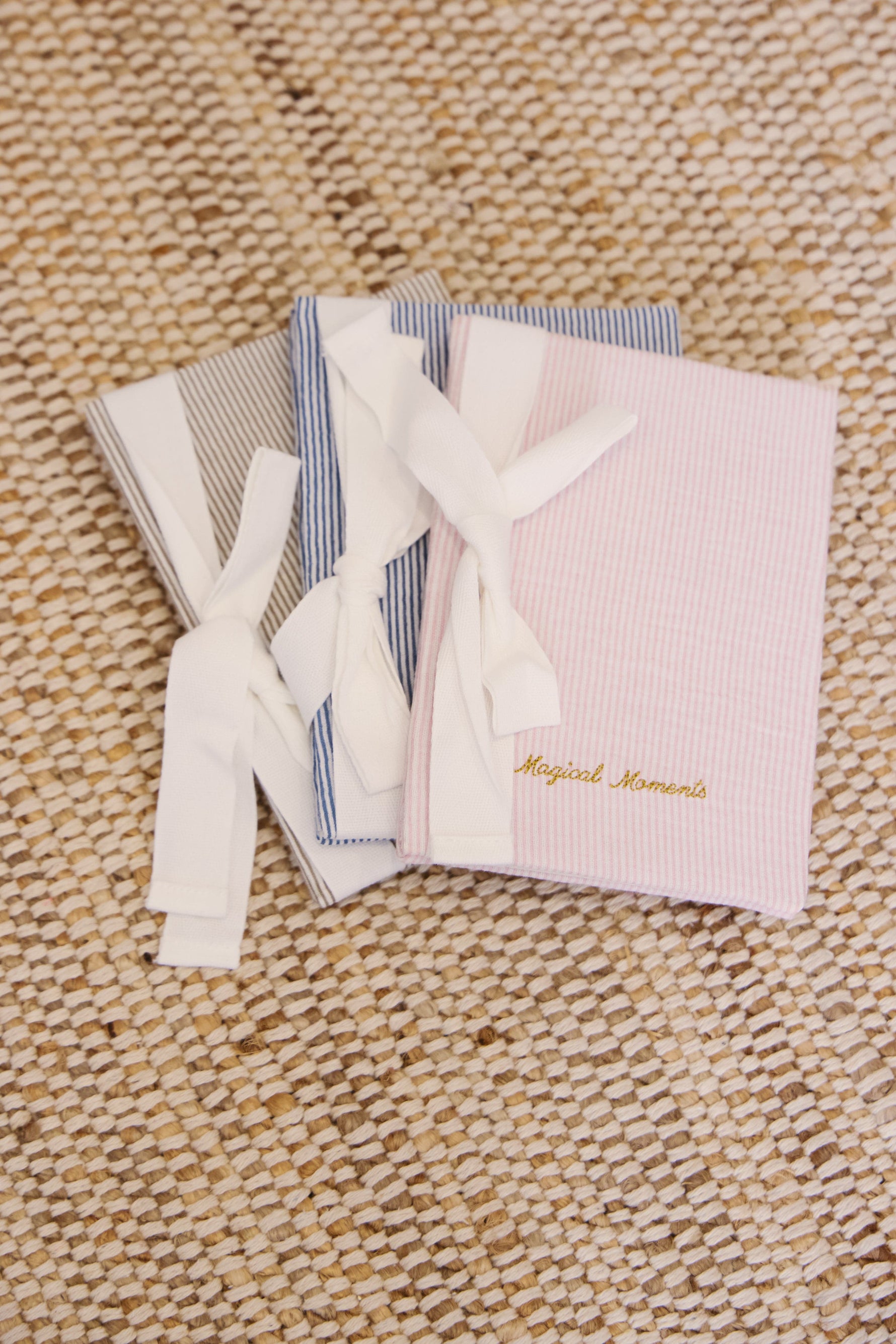 KIPP Collection Stripe Memory Book With Bow Tie Detail For Babies by KIPP™ Collection at Everetts Place