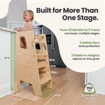 Toddler Tower - Adjustable Kitchen Stool Helper by Ocodile.com
