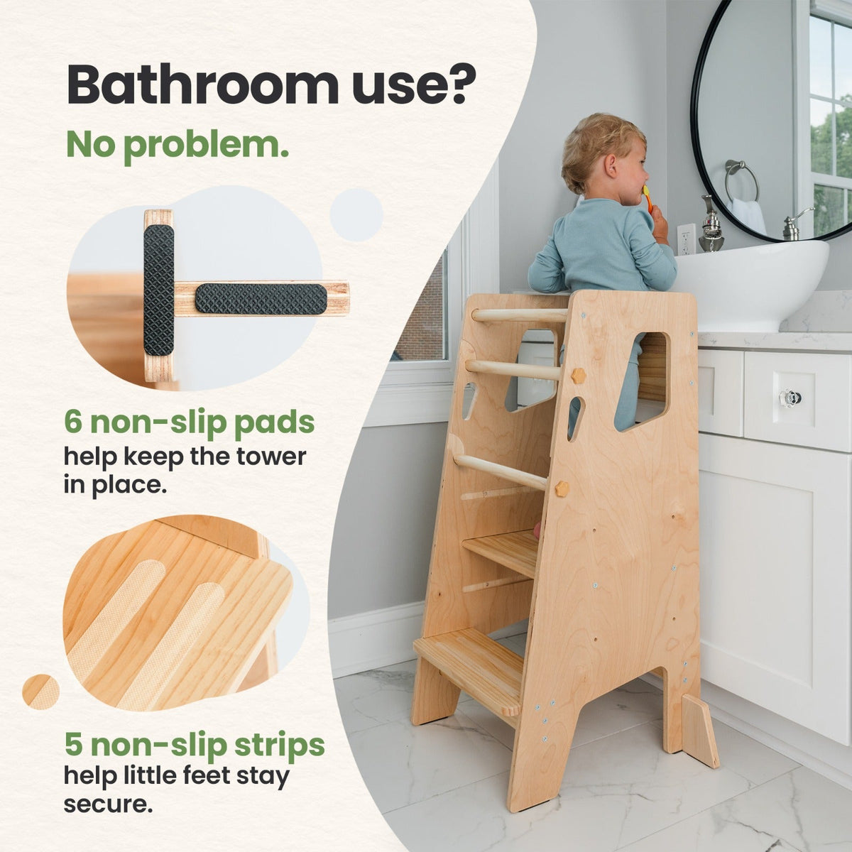 Toddler Tower - Adjustable Kitchen Stool Helper by Ocodile.com