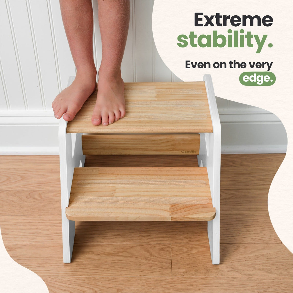 Solid Hardwood 2-Step Toddler Step Stool by Ocodile.com