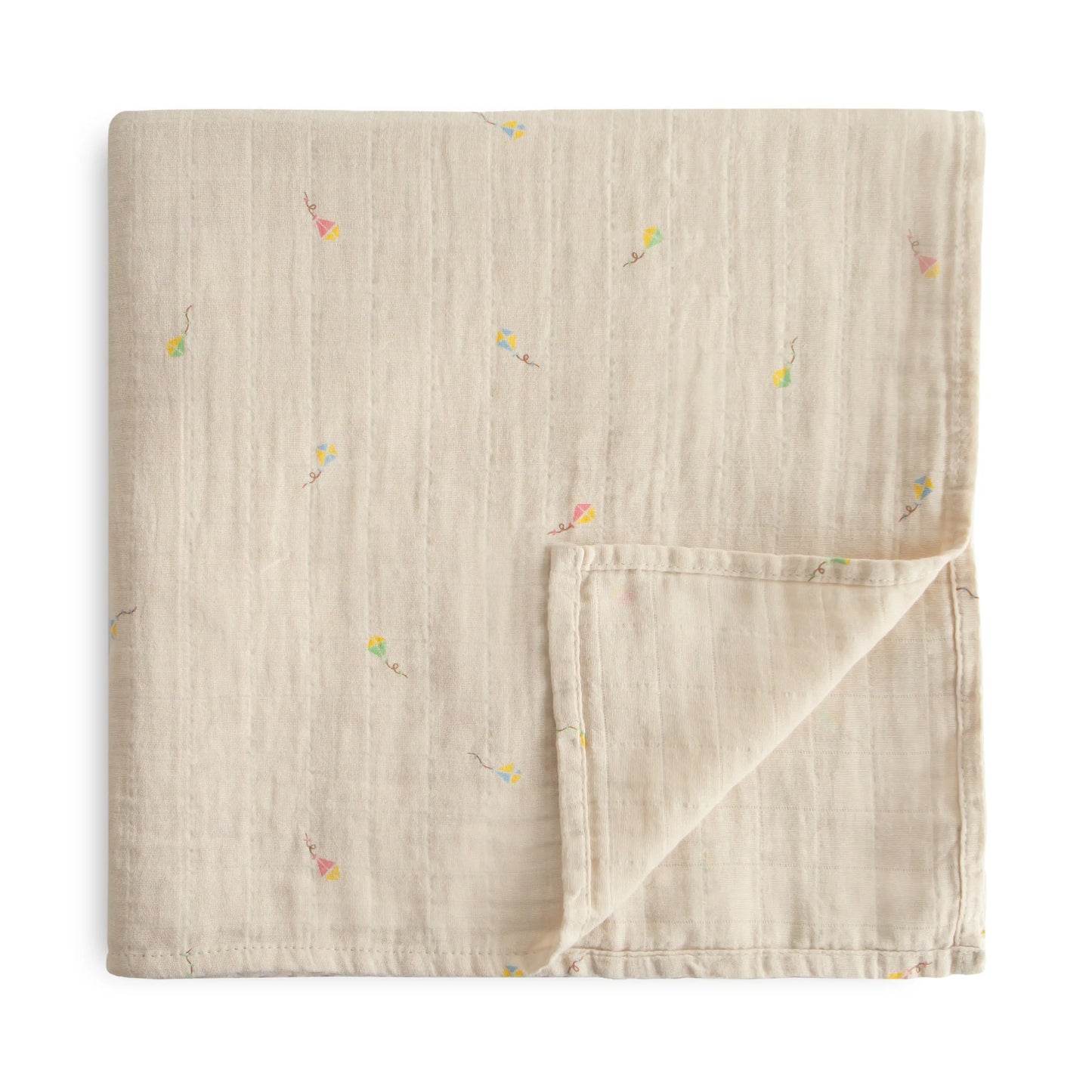 Organic Cotton Muslin Swaddle Blanket for Baby Cuddling and Nursing Mushie