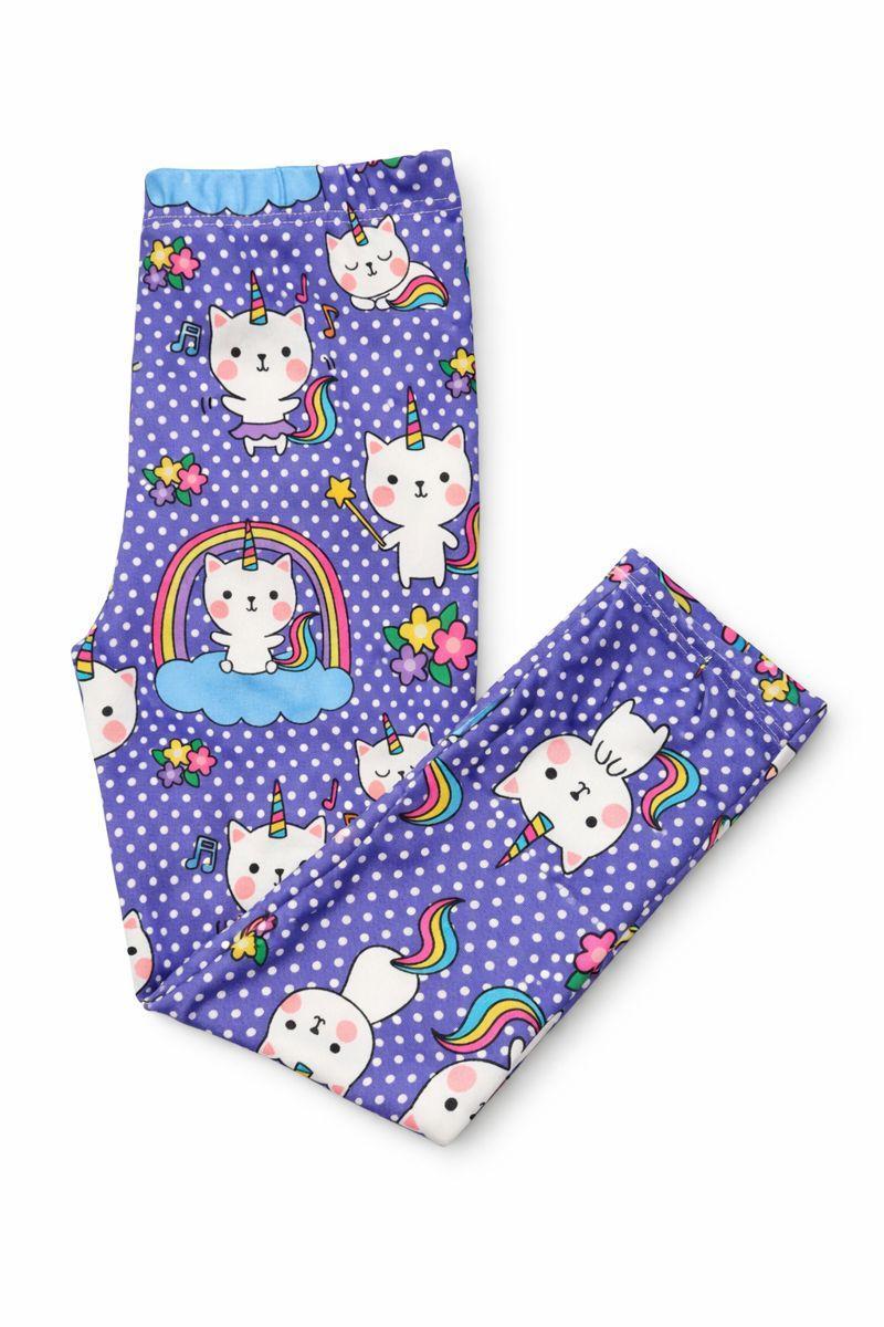 Mila & Rose Kitties in the Clouds organic baby leggings, cute cat & cloud print.