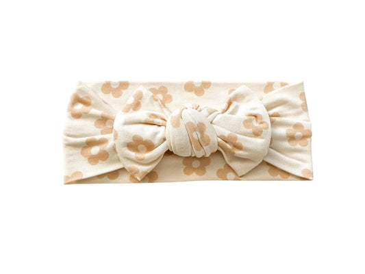 Knotted Headband - Blush Daisy Harp Angel Boutique