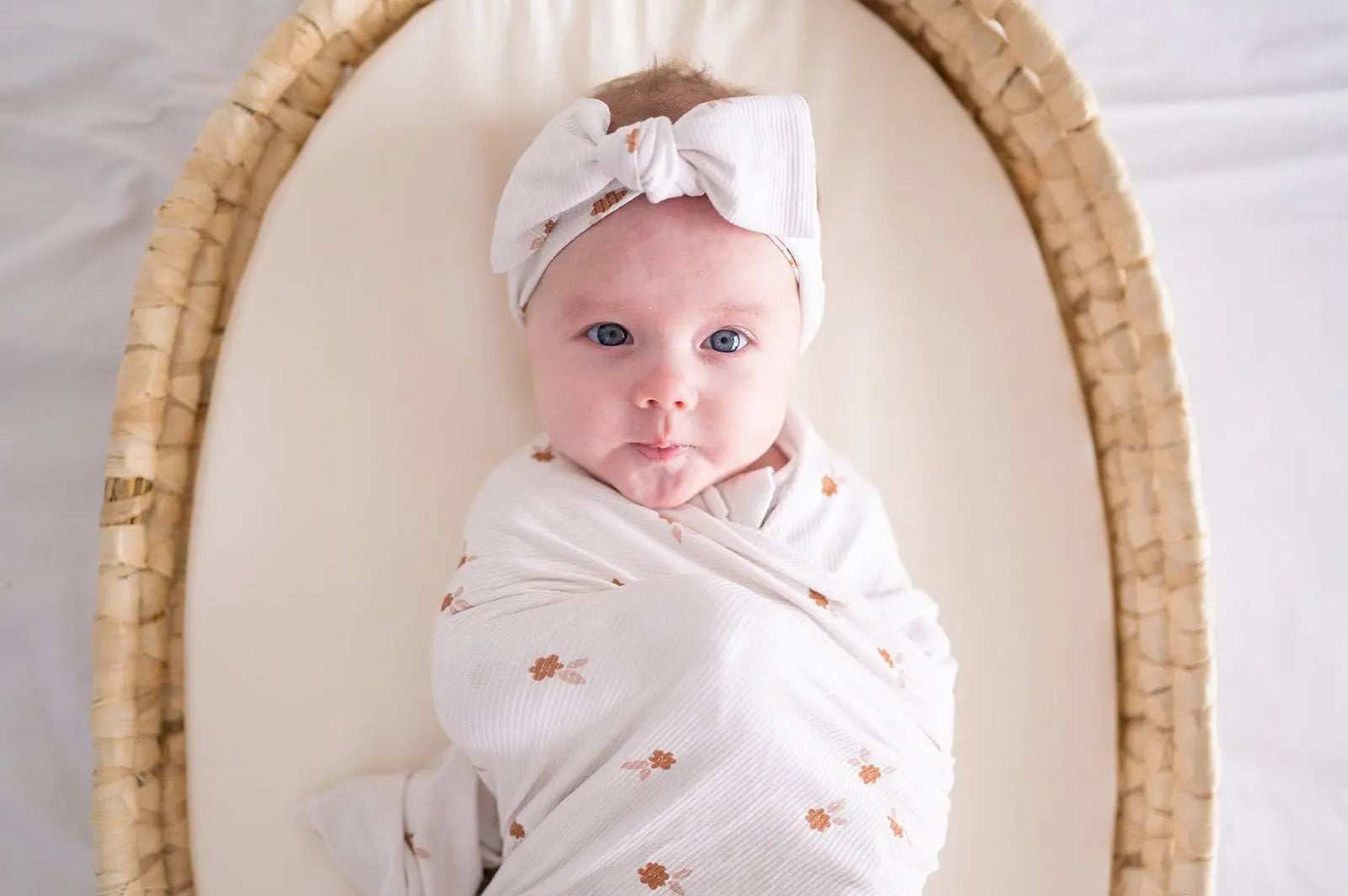 Knotted Headband - Fleur Ribbed Harp Angel Boutique