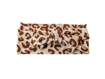Harp Angel Boutique Soft Bamboo Leopard Knotted Headband for Baby Girls Up to 6 Months - Apparel & Accessories > Clothing Accessories > Hair Accessories > Headbands Head Wrap