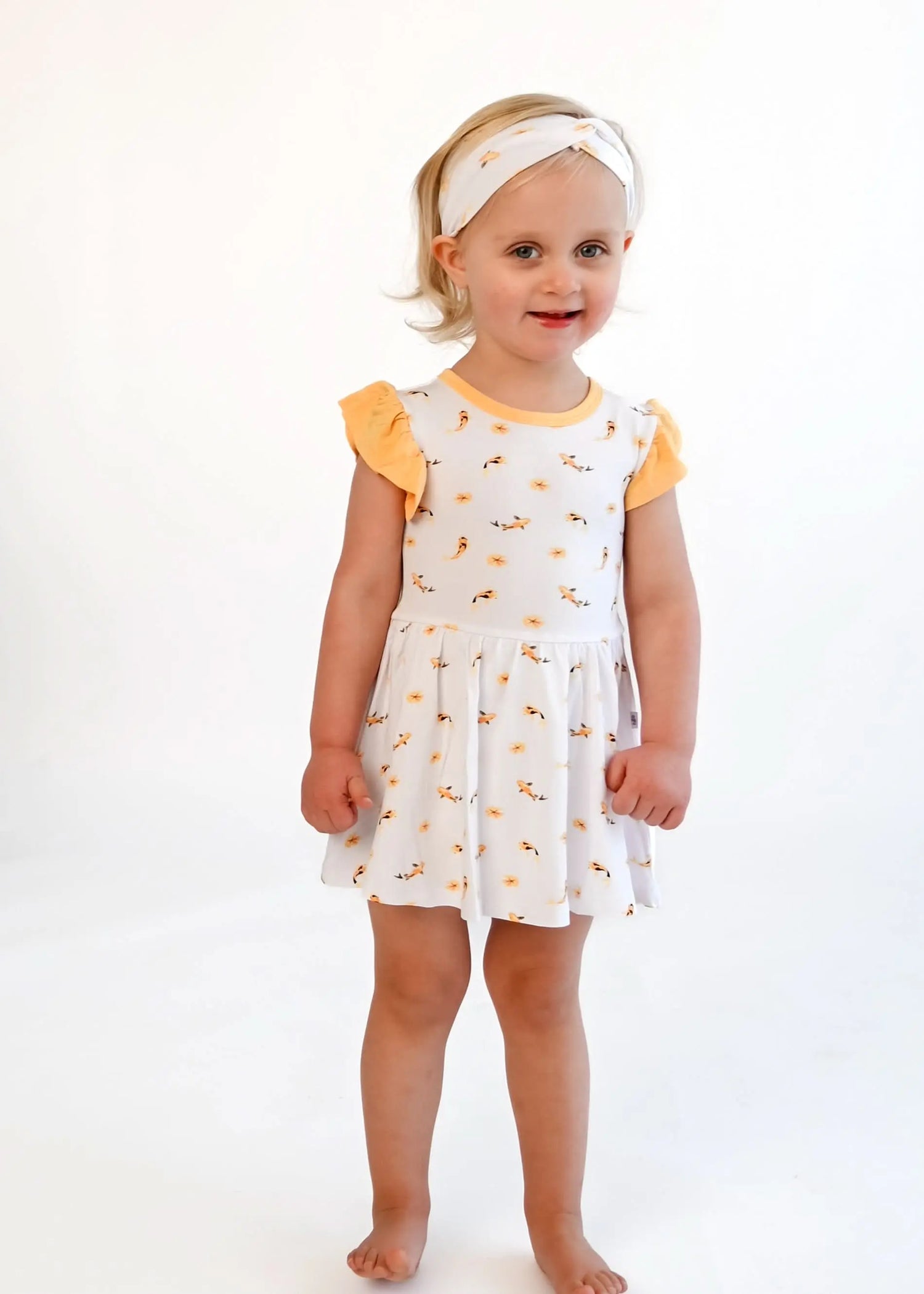 Bubble Baby Koi | Flutter Bodysuit Dress - 
