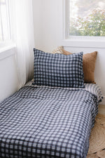 Vintage Plaid + Navy Plaid Twin Muslin Quilt by Mebie Baby at Everetts Place