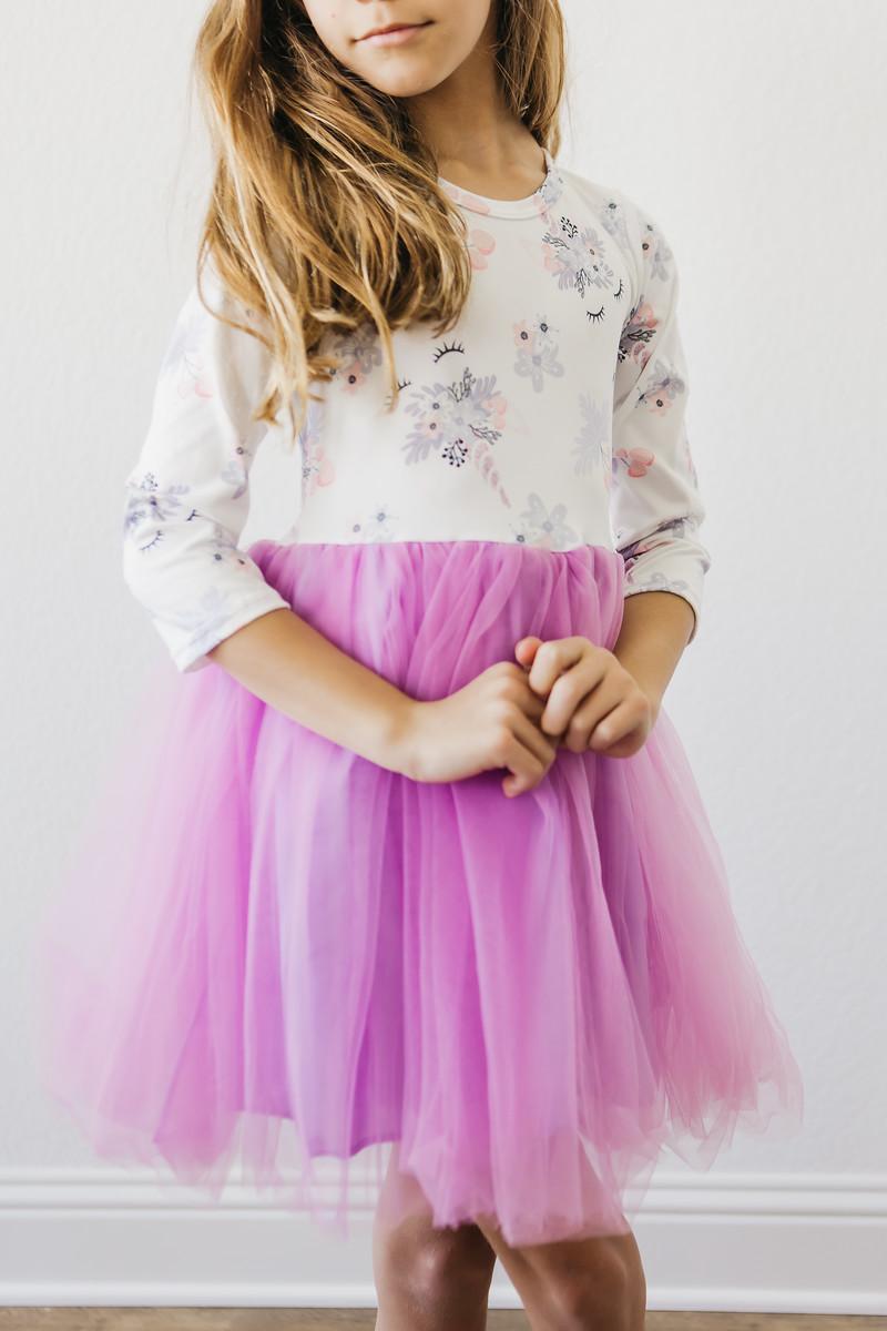 Lilac Unicorn Dream L/S Tutu Dress by Mila & Rose ®