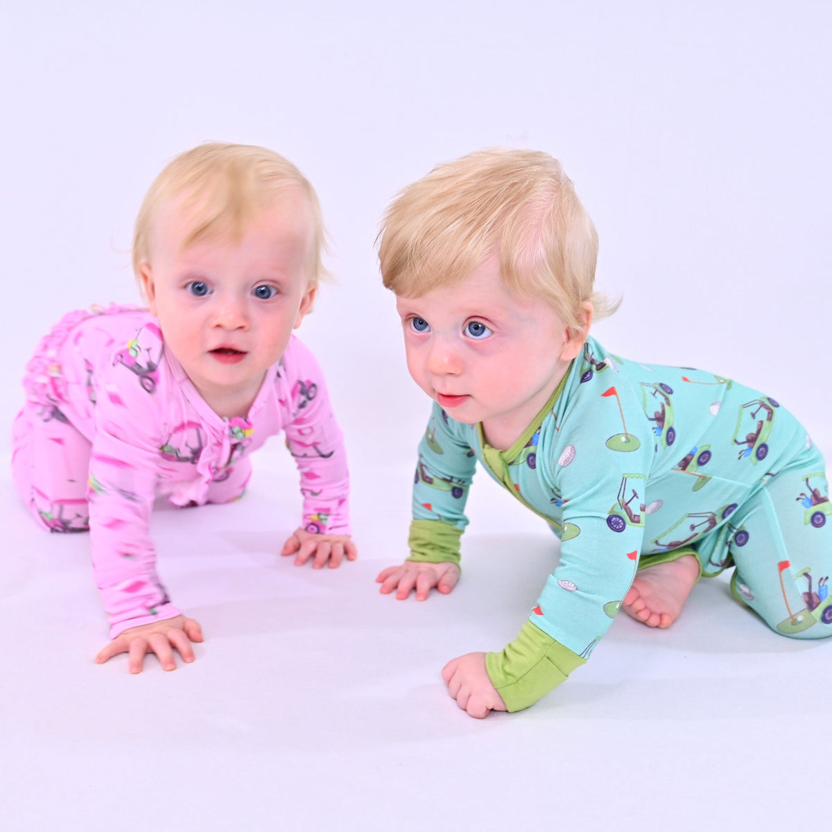 Golf A Round Zipper One Piece Pajama by LollyBanks