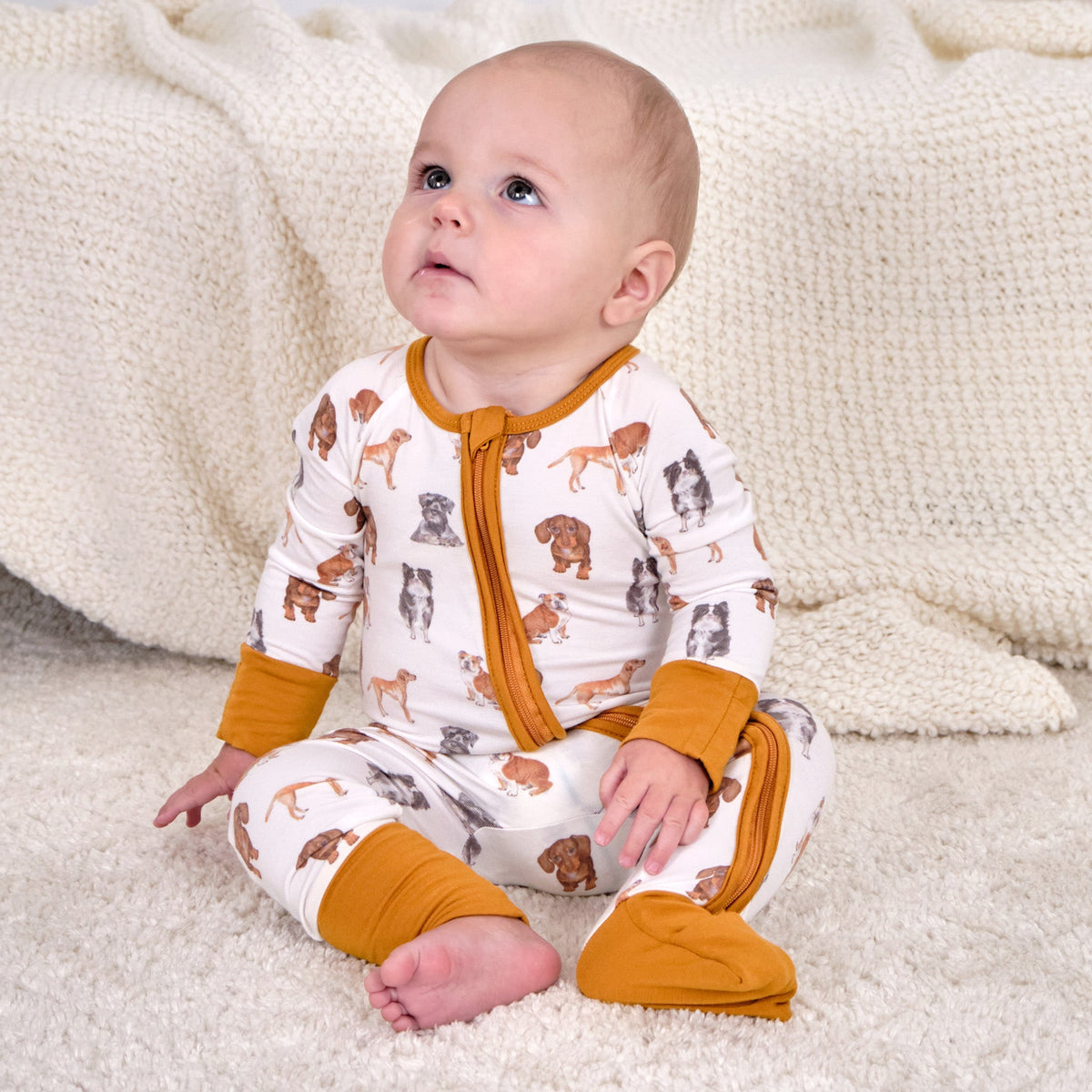 Bamboo Footie Pajamas - Doggone Cute by LollyBanks