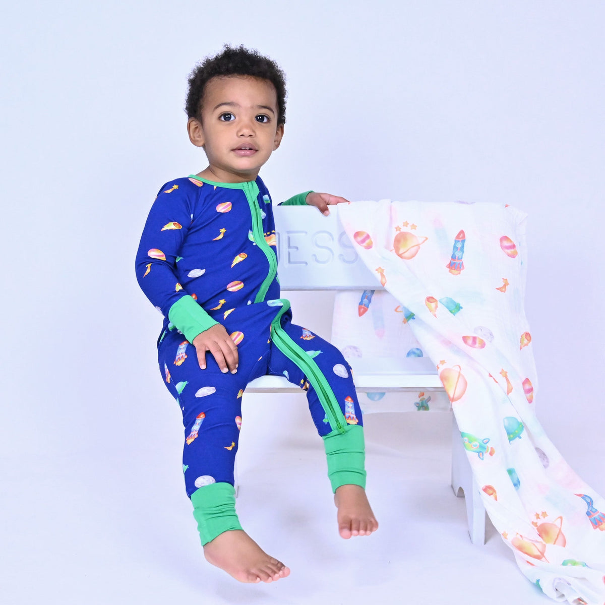 Stretchy Bamboo Zipper Footie Pajamas