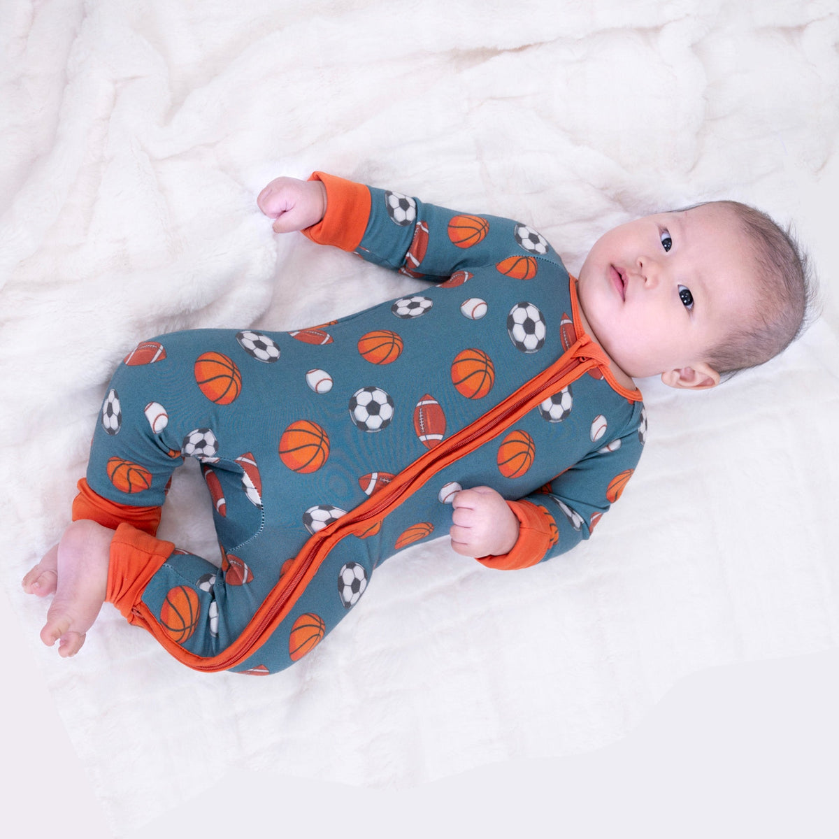 Get Up, It's Gameday Zipper One Piece Pajama