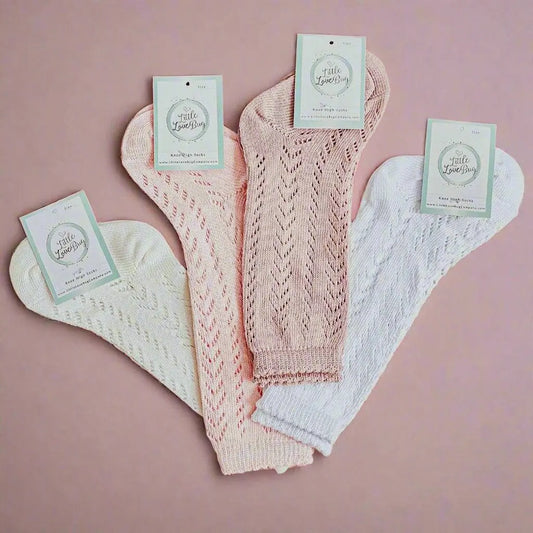 LLB Crochet Knee High Socks (2 pairs in each order) Little Love Bug Co.