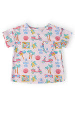 La Dolce Vita Ruffle Pocket Tee - Baby & Toddler Clothing, Pink, Active Shirt, Pineapples, Pineapple | Everetts Place