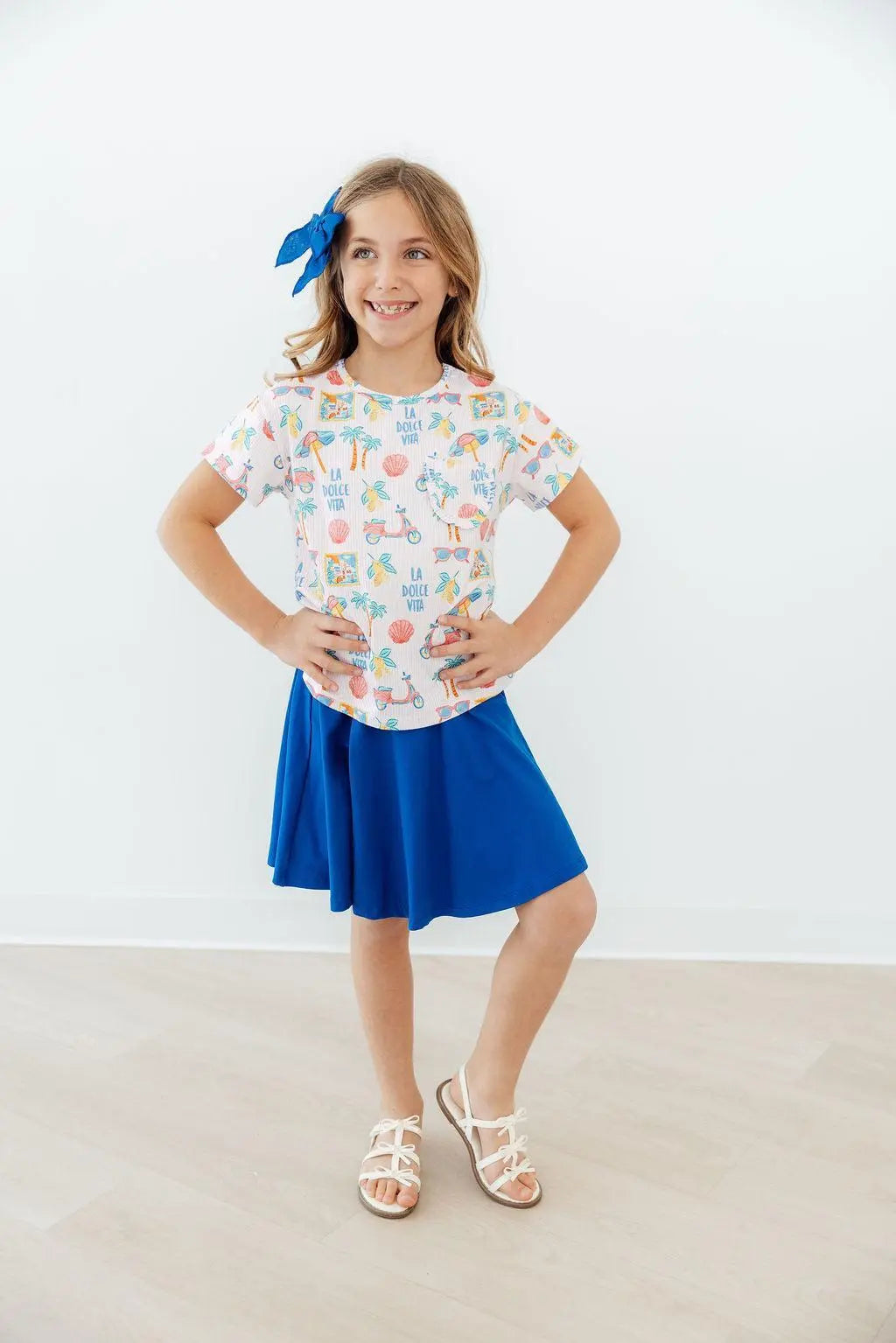 Mila & Rose ® La Dolce Vita Ruffle Pocket Tee - 