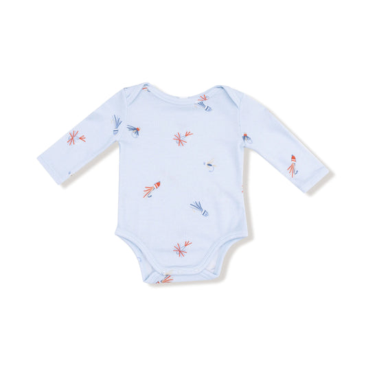 Angel Dear Lap Shoulder Bodysuit for Babies Long Sleeve Ribbed Modal - Apparel & Accessories > Clothing > Baby & Toddler Clothing > Baby One-Pieces 147