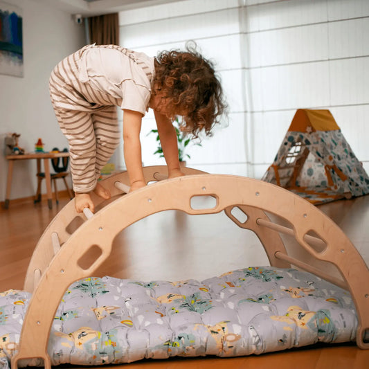 Large Montessori Climbing Arch Rocker With Plush Pillow Set Kidodido Everetts Place: Online Boutique 225.00