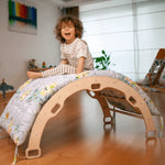 Kidodido Large Montessori Climbing Arch Rocker With Plush Pillow Set - Baby & Toddler > Baby Toys & Activity Equipment > Baby Bouncers & Rockers Climbing Arch and Rockers