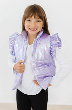 Mila & Rose ® Lavender Haze Checker Puffer Vest by Mila and Rose - Apparel & Accessories > Clothing > Outerwear > Vests Puffer Vest