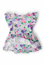Lavender Love Flutter Twirl Baby Bodysuit Snap Closure Mila & Rose ® Everetts Place: Online Boutique