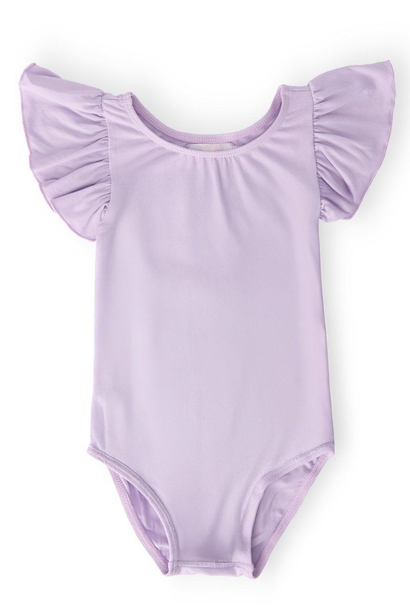 Mila & Rose ® Lavender Short Sleeve Flutter Leotard for Toddlers - Everetts Place Boutique - 