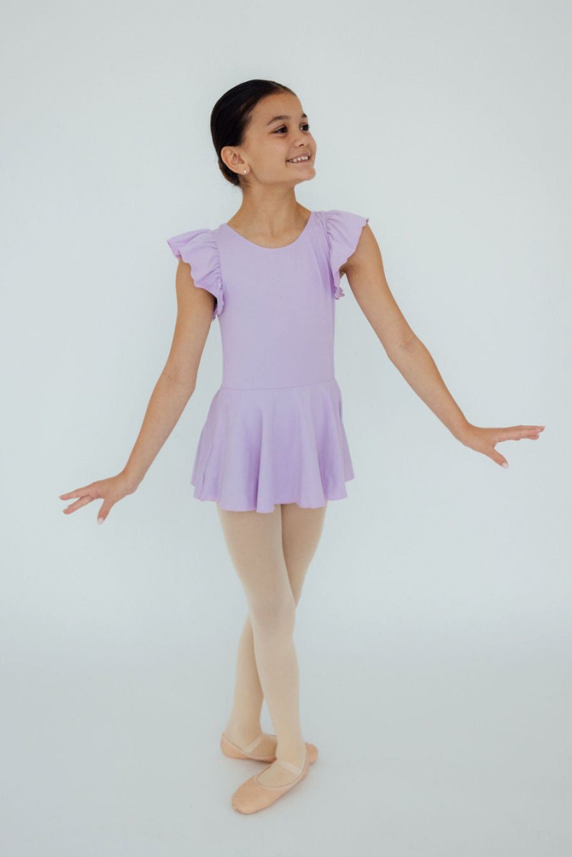 Mila & Rose ® Lavender Short Sleeve Twirl Leotard for Little Dancers - Everetts Place Boutique - 