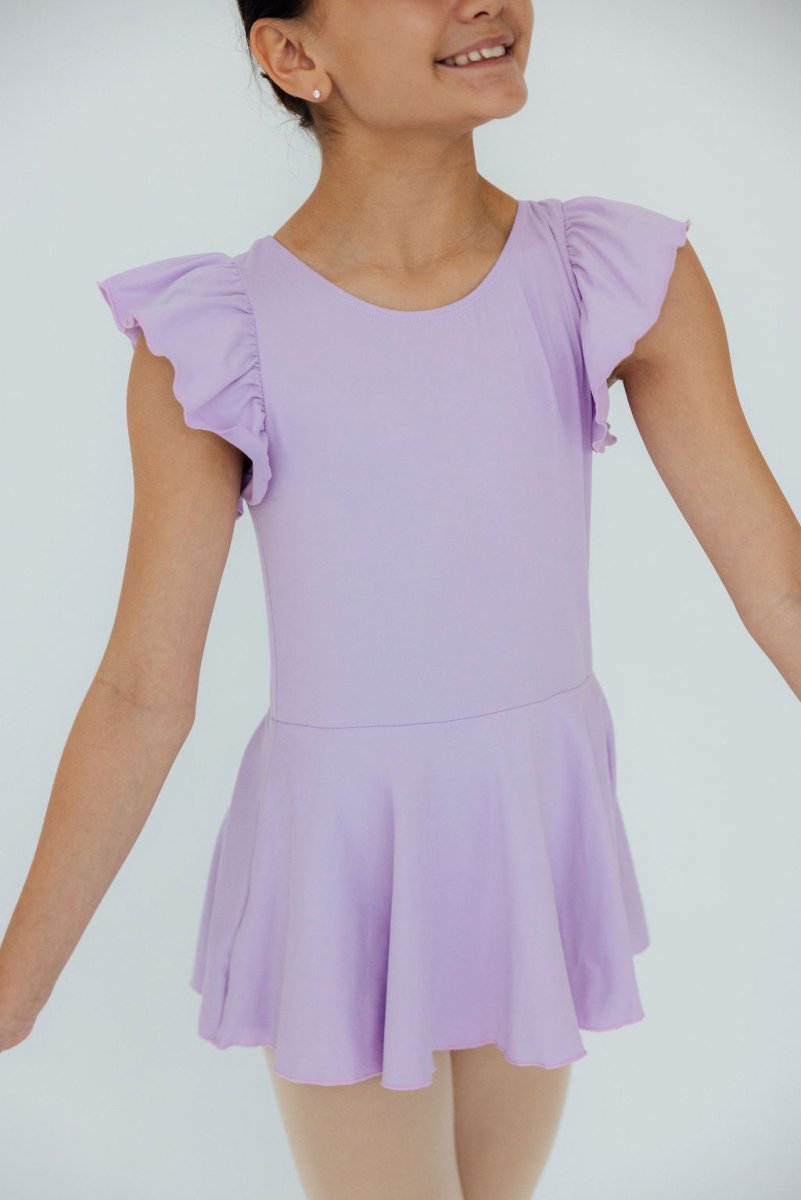 Mila & Rose ® Lavender Short Sleeve Twirl Leotard for Little Dancers - Everetts Place Boutique - 