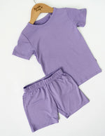 Bubble Baby Lavender | Short Sleeve Pajamas - 