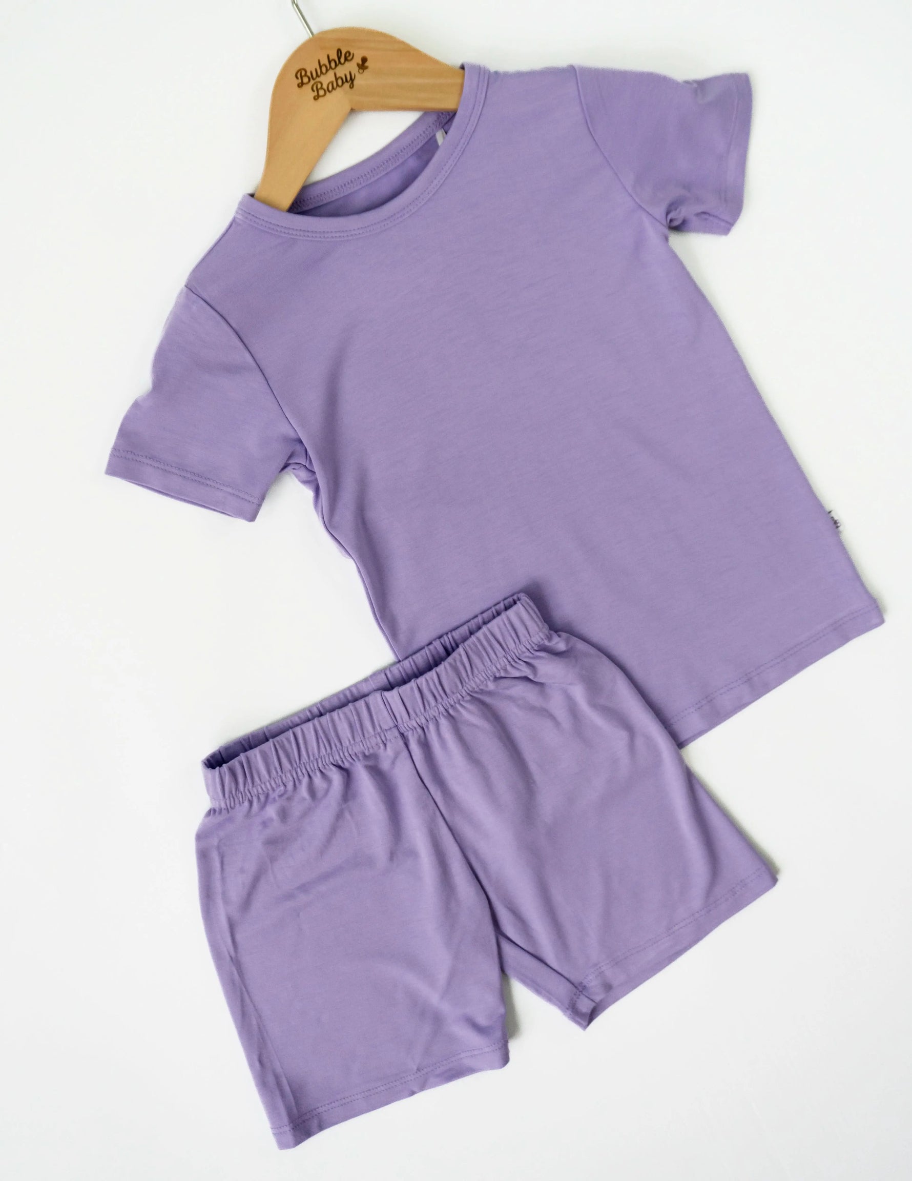 Bubble Baby Lavender | Short Sleeve Pajamas - 