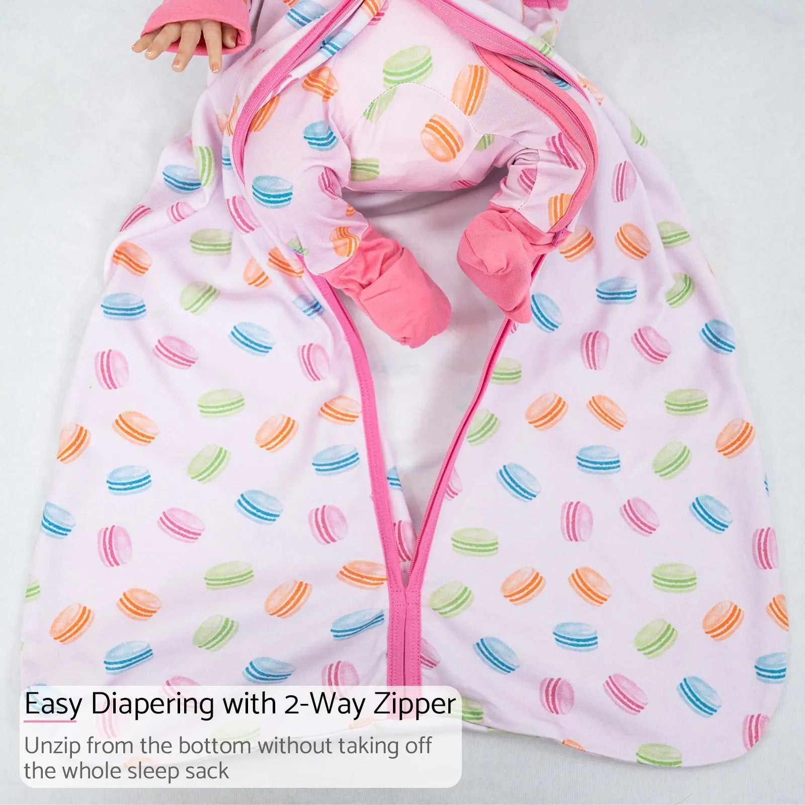 LollyBanks Le Macaron Adorable Baby Sleep Sack, 100% Organic Cotton - 