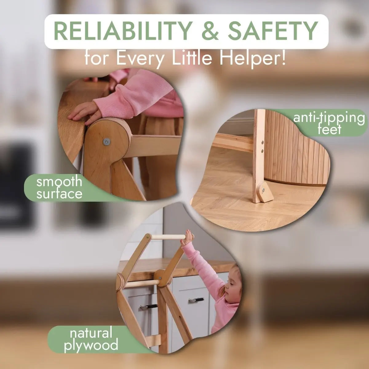 Learning Tower Foldable Step Stool for Toddlers Beige Goodevas Everetts Place: Online Boutique