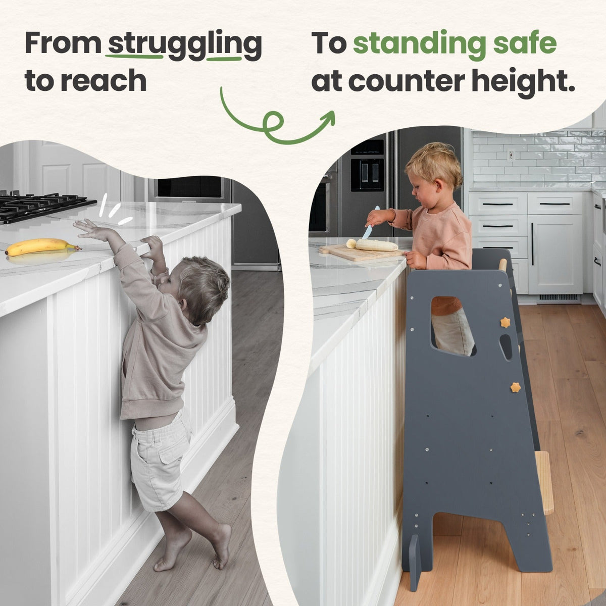 Toddler Tower - Adjustable Kitchen Stool Helper by Ocodile.com