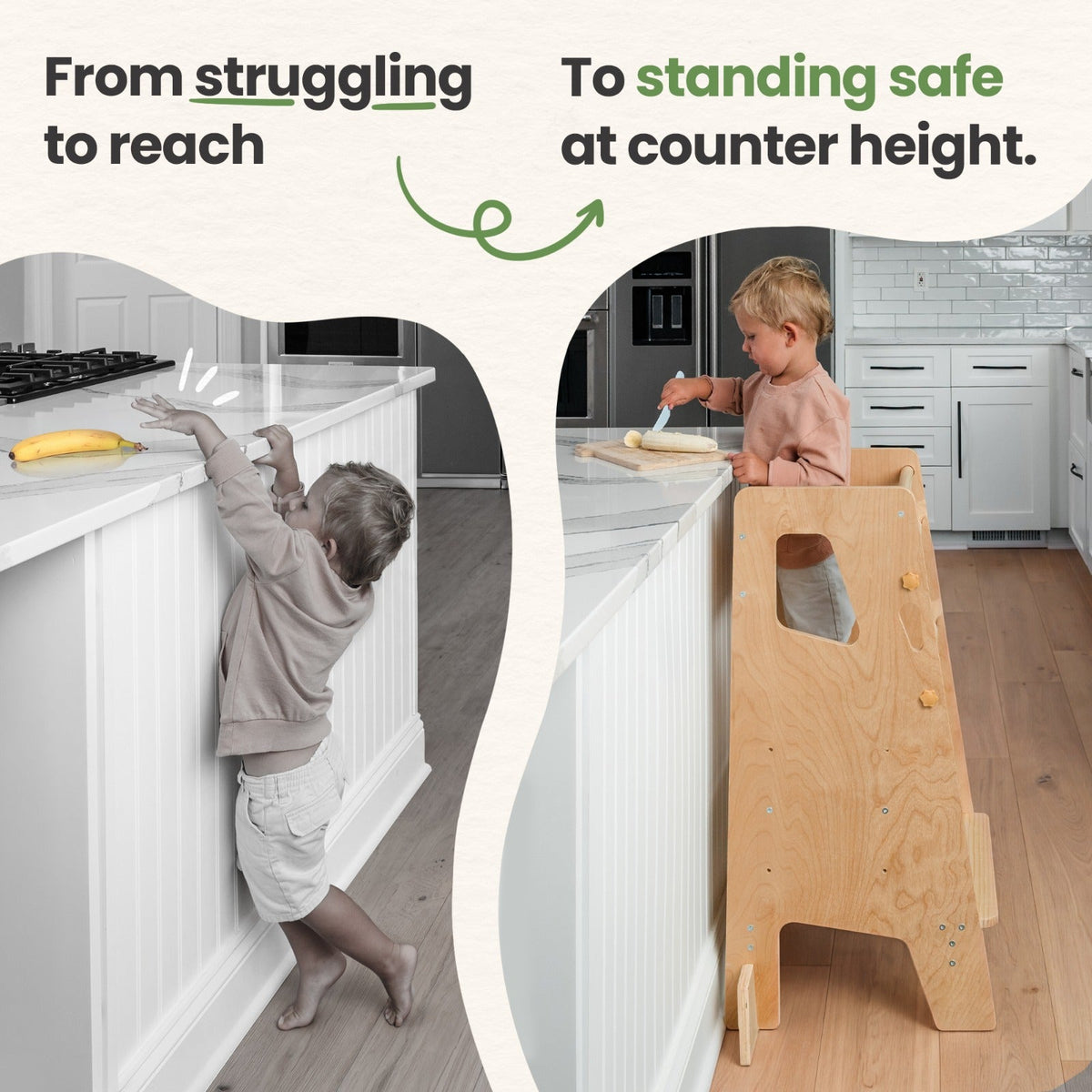Toddler Tower - Adjustable Kitchen Stool Helper by Ocodile.com