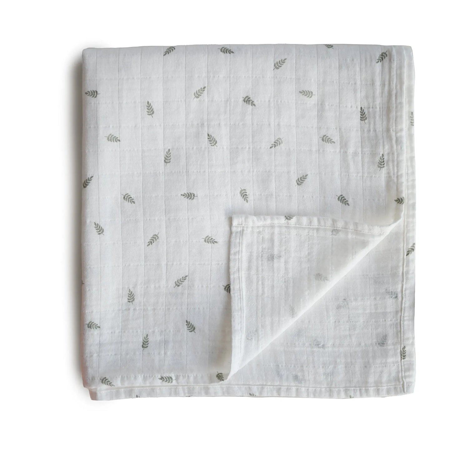 Organic Cotton Muslin Swaddle Blanket for Baby Cuddling and Nursing Mushie