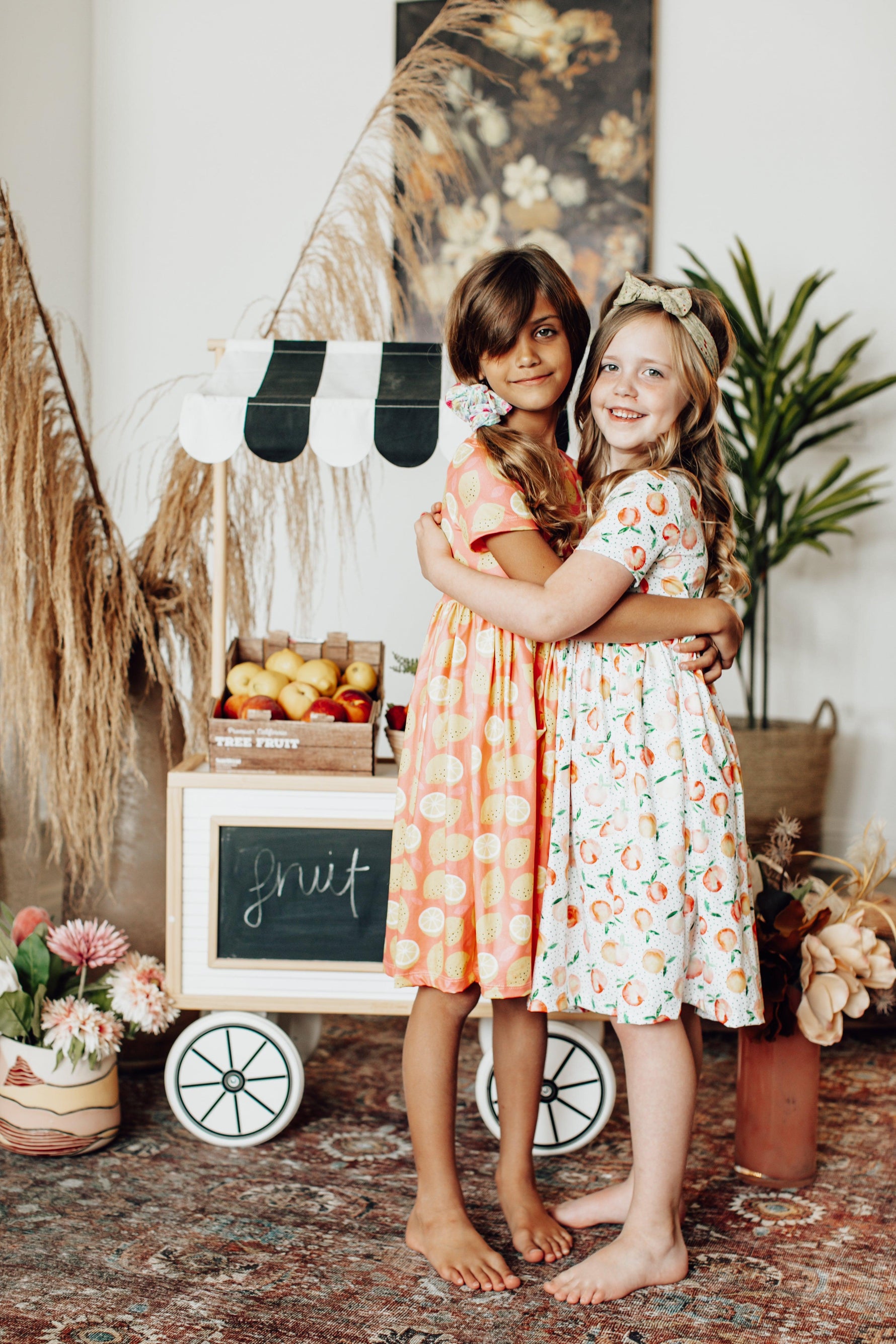 Lemon Squeezy Short Sleeve Pocket Twirl Dress For Girls Mila & Rose ® Everetts Place: Online Boutique