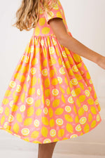 Lemon Squeezy Short Sleeve Pocket Twirl Dress For Girls Mila & Rose ® Everetts Place: Online Boutique