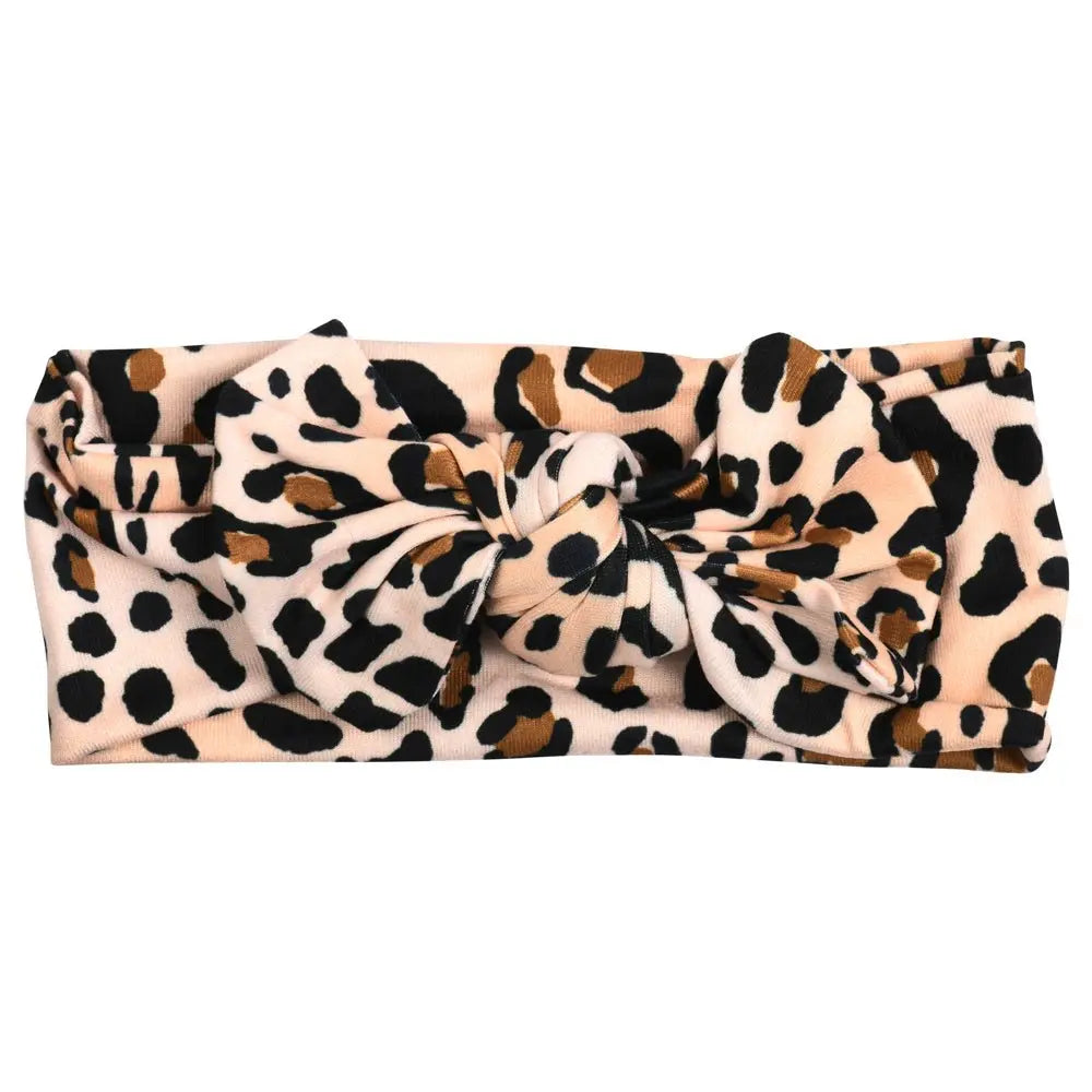 Three Little Tots Leopard Knotted Headband - 